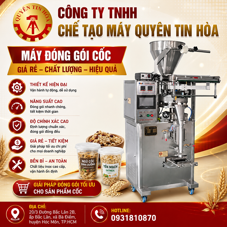 Máy đóng gói cốc chính hãng giá rẻ.