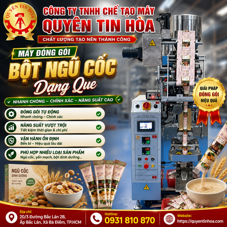 Máy đóng gói bột ngũ cốc dạng que chất lượng giá rẻ.