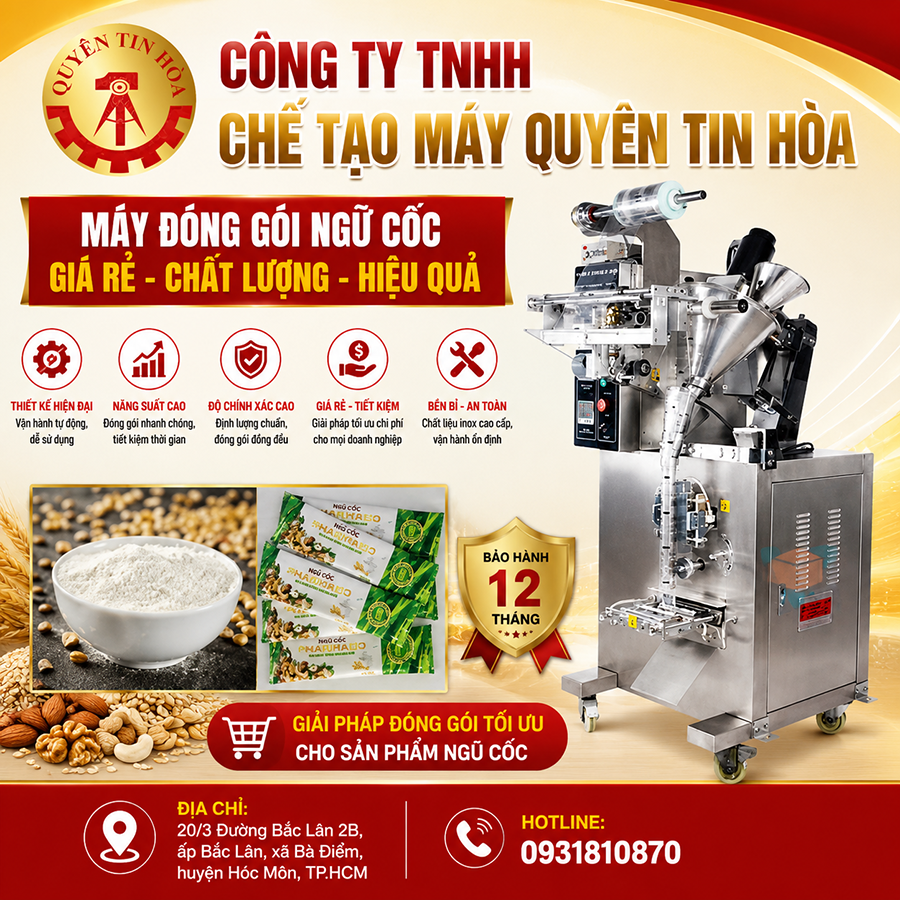 Máy đóng gói bột ngũ cốc chính hãng chất lượng giá rẻ
