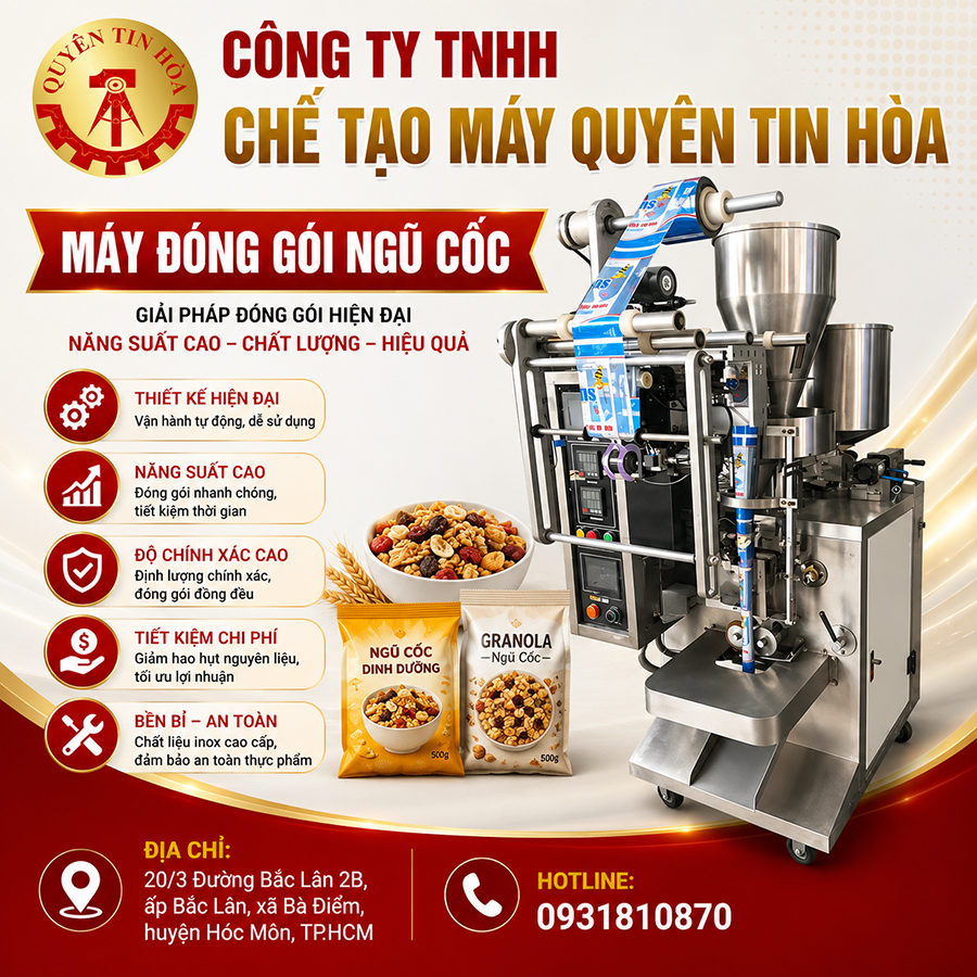 Máy đóng gói bột ngũ cốc chính hãng chất lượng giá rẻ