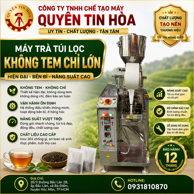 Máy đóng gói trà túi lọc không tem chỉ lớn chất lượng giá rẻ