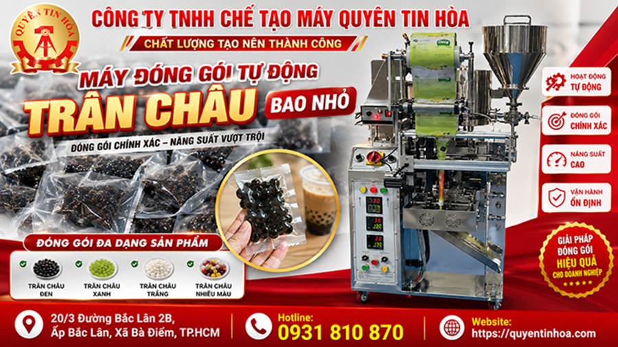 may dong goi tran chau gia re Máy đóng gói trâng châu nhanh gọn hiệu quả cao giá rẻ