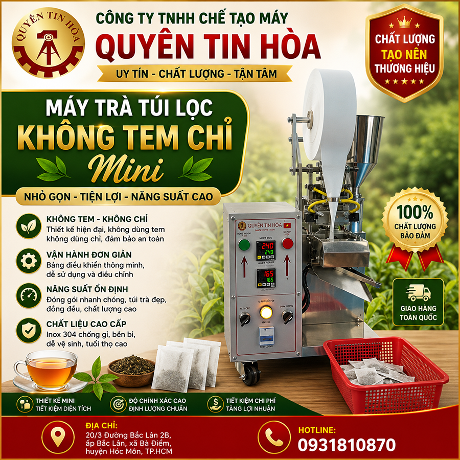 Máy trà túi lọc không tem chỉ lớn chất lượng giá rẻ Máy trà túi lọc không tem chỉ lớn chất lượng giá rẻ