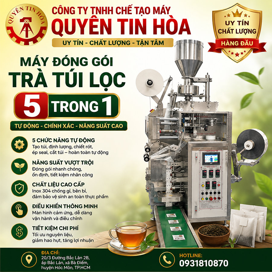 bán may dong goi tra tui loc 3 trong 1 chat luong