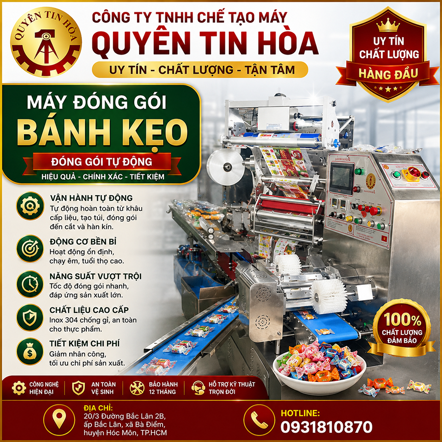 Bán máy đóng gói bánh kẹo uy tín chất lượng giá rẻ