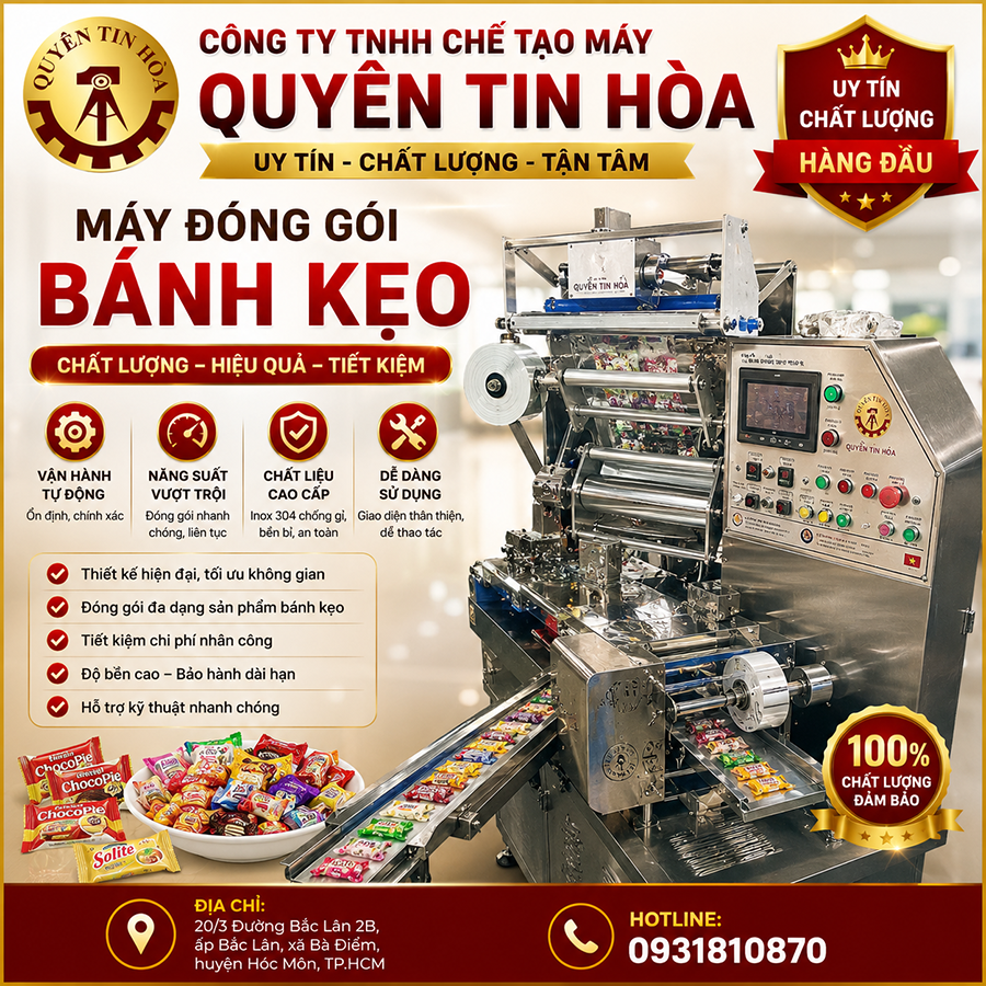 Bán máy đóng gói bánh kẹo uy tín chất lượng giá rẻ