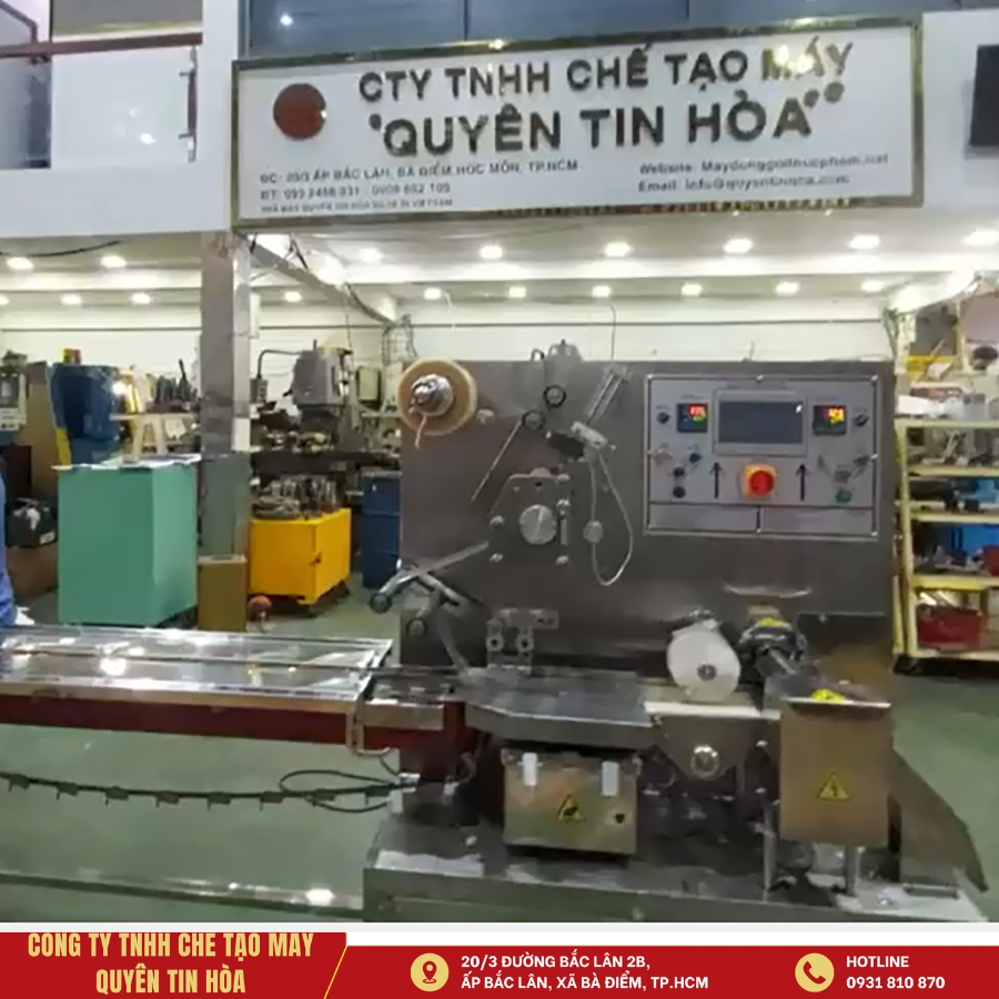 may dong goi banh keo dang nam gia re Máy đóng gói bánh kẹo dạng nằm - Giải pháp tối ưu cho ngành thực phẩm nhỏ gọn và chuyên nghiệp